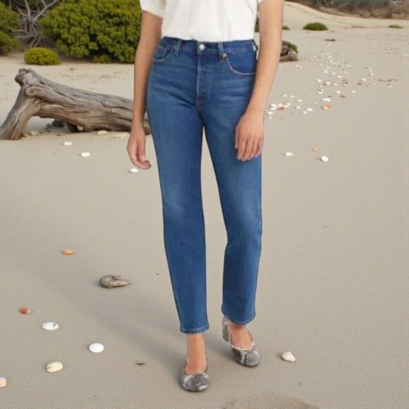 LEVI'S 501 Original Fit Jean in Charleston In The Clear 28 - Picture 1 of 7